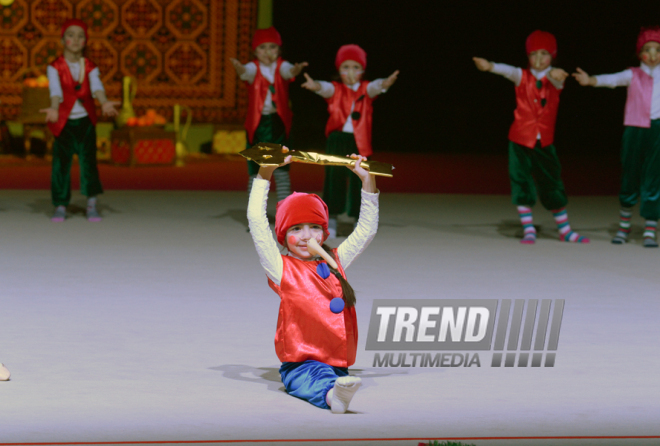 National Gymnastics Arena in Baku hosts Novruz show. Azerbaijan, 19 match, 2016
